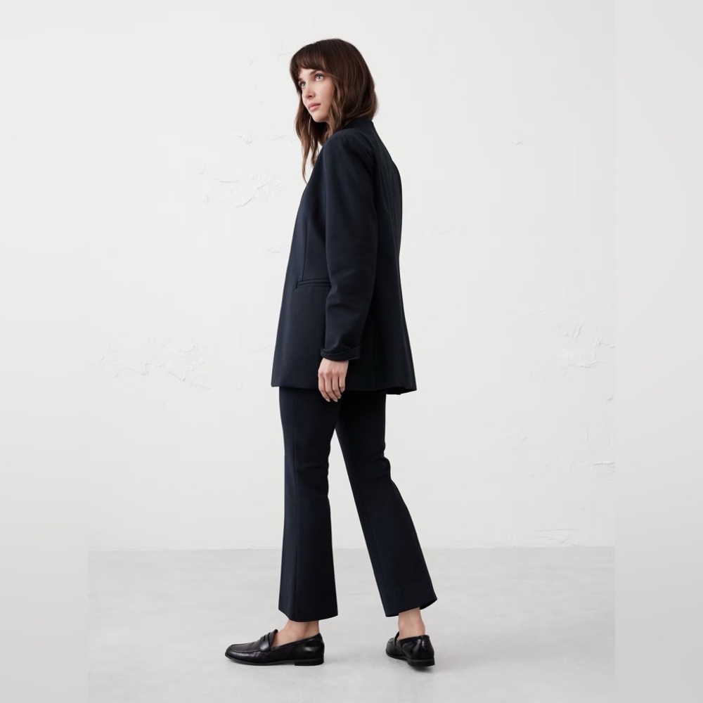 NWT! Banana Republic Black Ponte Collarless Blazer 531171 📊 - Picture 8 of 16